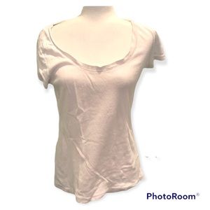 Gap Womans White Short Sleeve Shirt Size Large